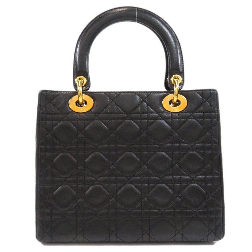 Dior 2way  lambskin handbag Lady Black Christian